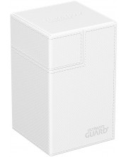 Κουτί καρτών  Ultimate Guard Flip`n`Tray XenoSkin - Monocolor White (100+τεμ)